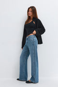 Wide flare jeans - Cold blue