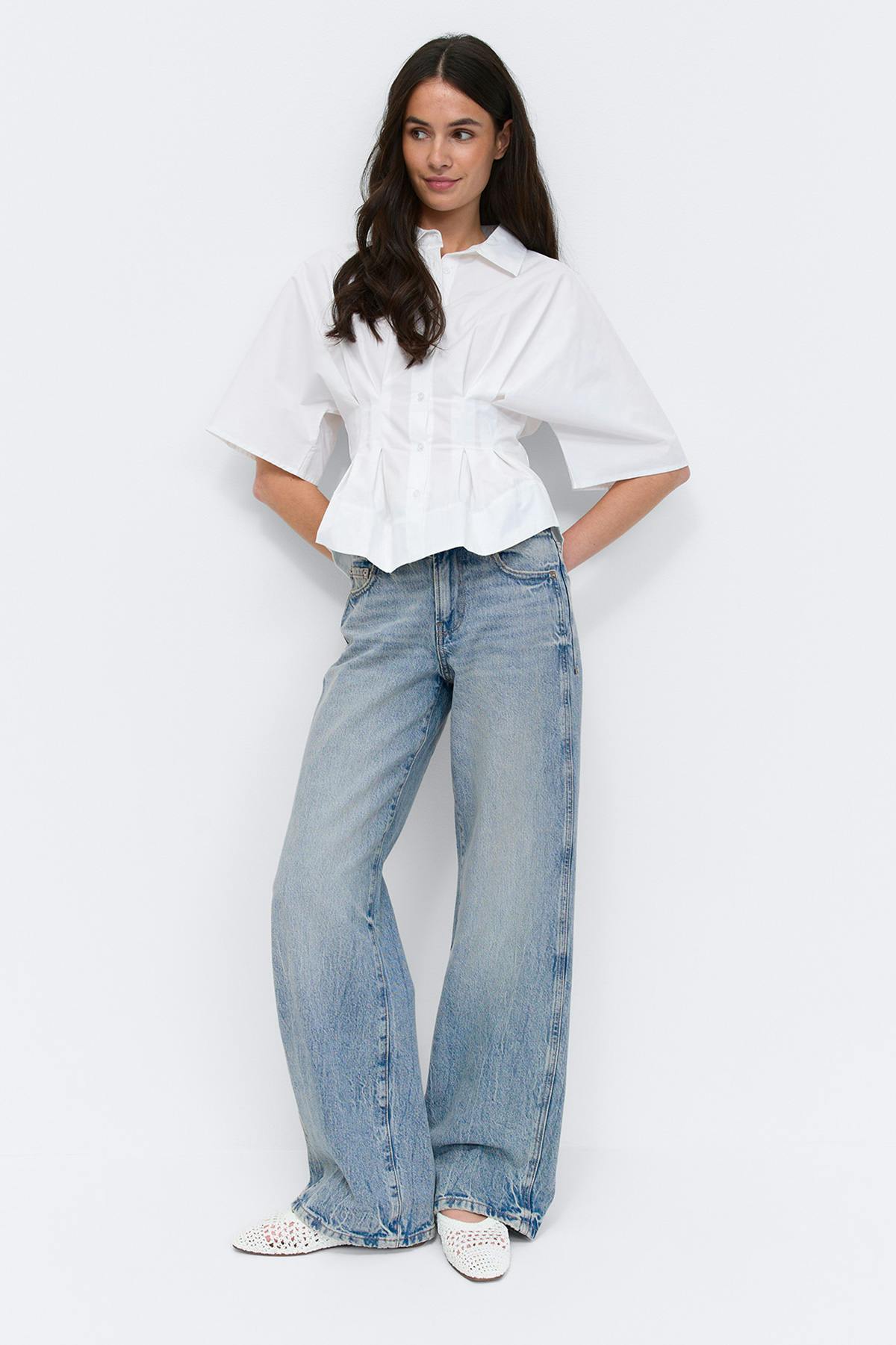 Wide flare jeans - Kaki