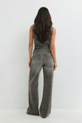 Wide flare jeans - Bleu