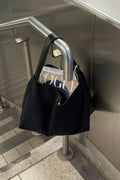 Hair-on tote bag - Noir