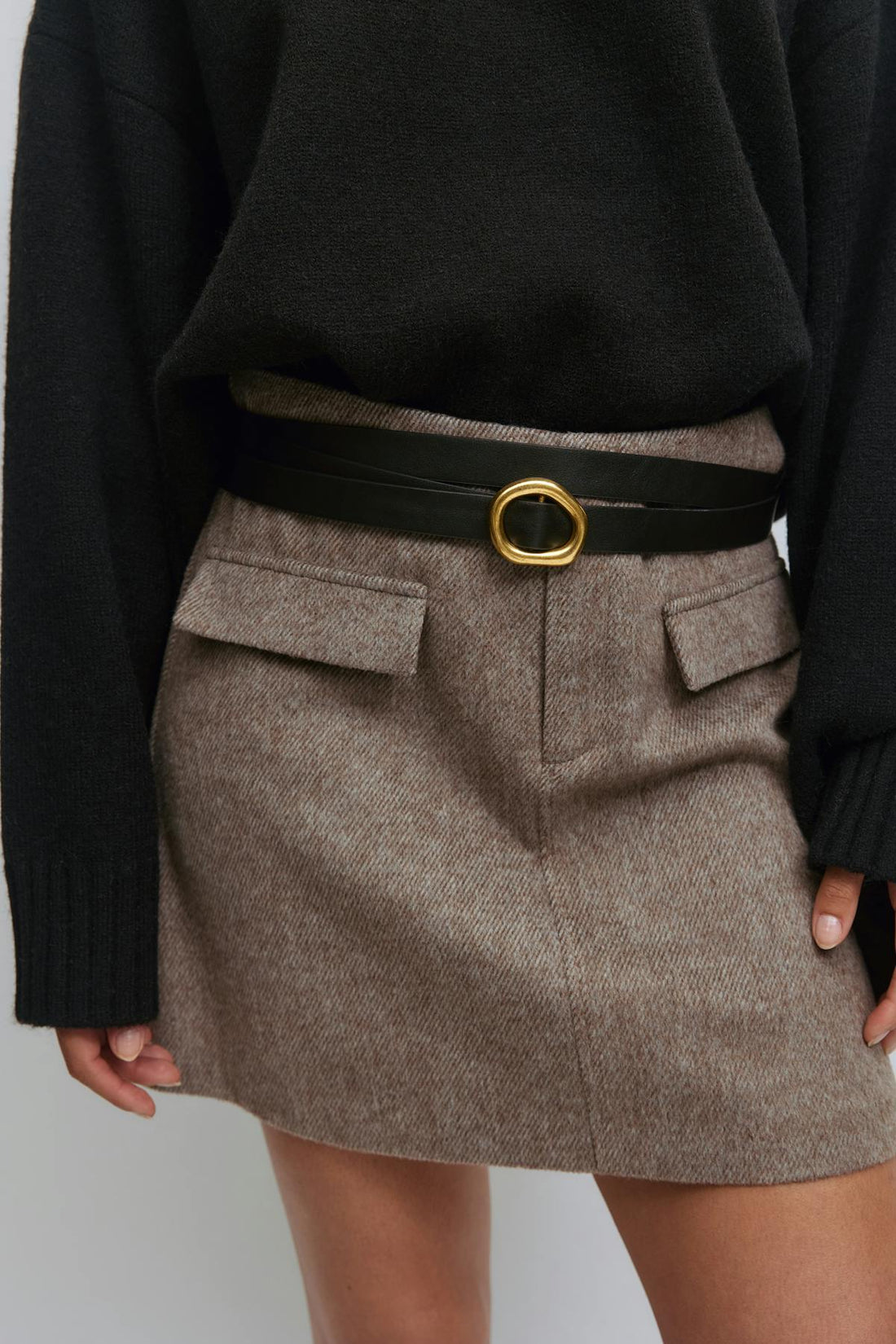 Wrap around belt - Black/gold