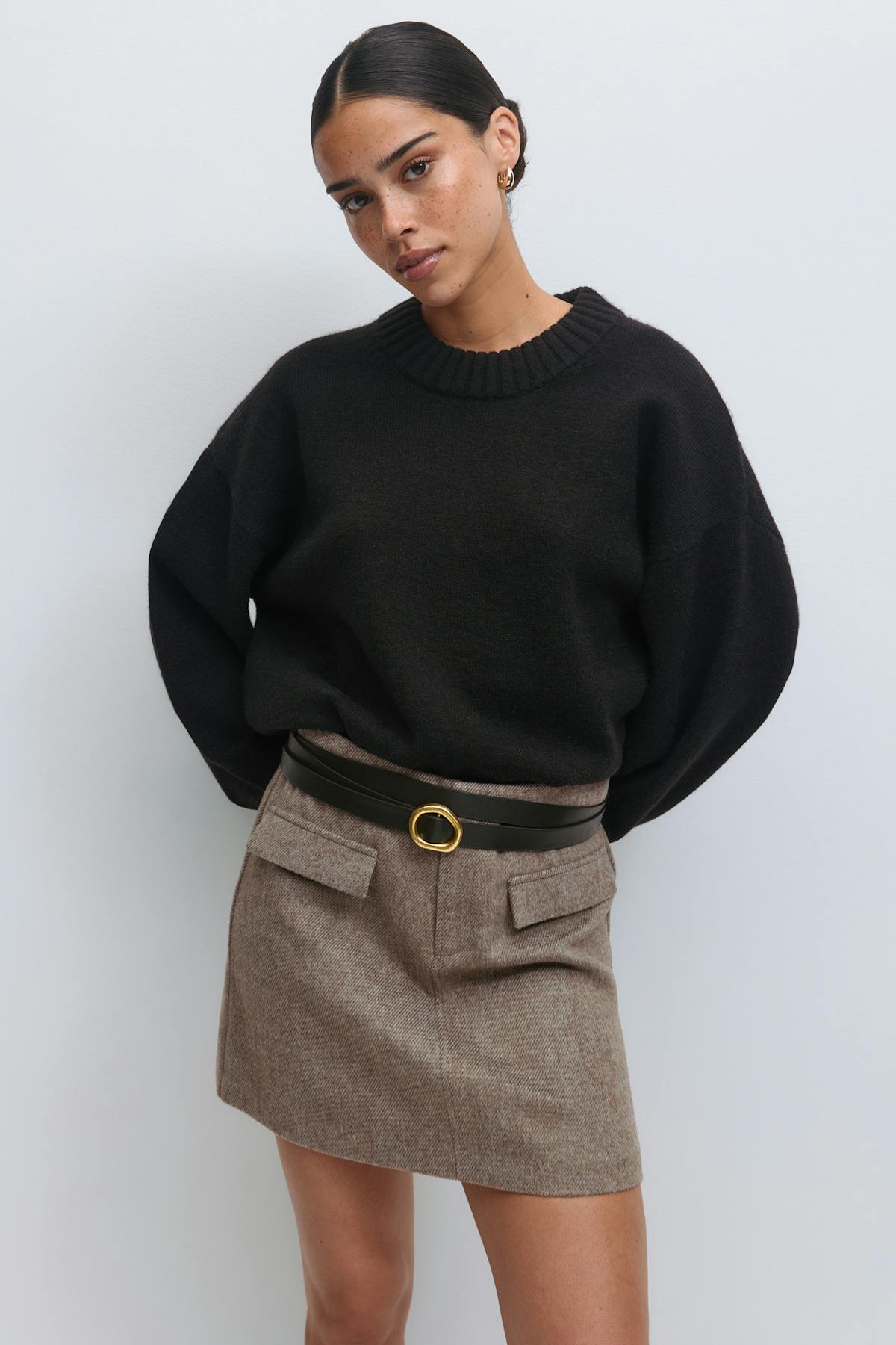 Wrap around belt - Black/silver