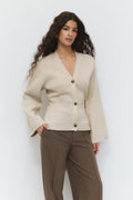 Knitted cotton cardigan - Persian jewel