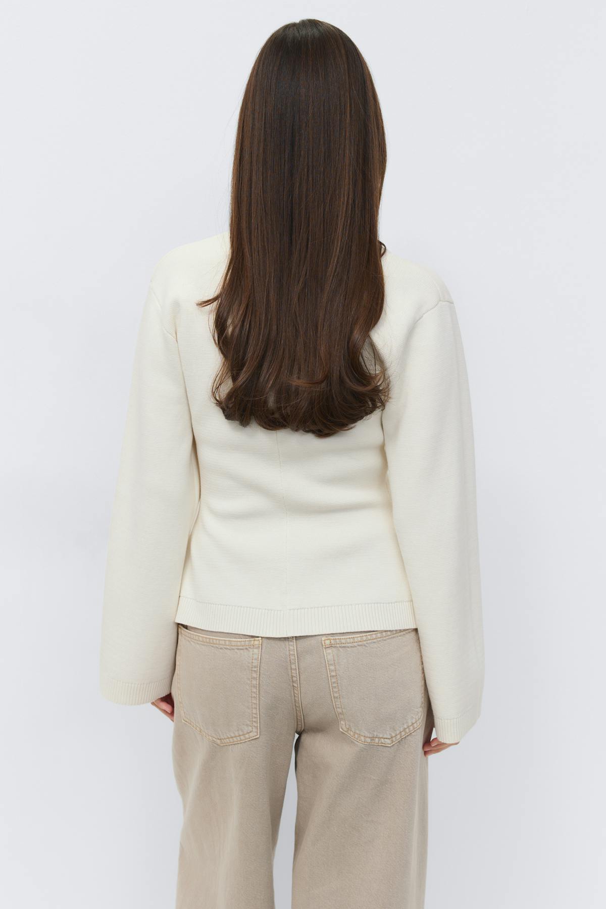 Knitted cotton cardigan - Bordeaux foncé