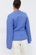 Knitted cotton cardigan - Persian jewel