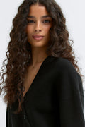 Asymmetric knitted cardigan - Beige