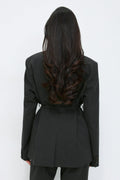 Belted blazer - Grey stripe