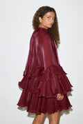Flowy frill mini dress - Noir