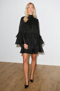 Flowy frill mini dress - Noir