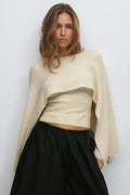 Knitted cape top - Gardenia