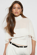 Chiffon cape top - Noir