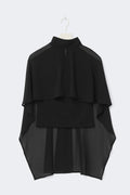 Chiffon cape top - Noir