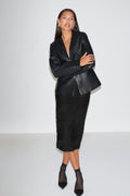 Structured midi skirt - Noir