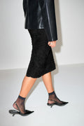 Structured midi skirt - Noir