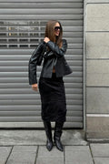 Structured midi skirt - Noir