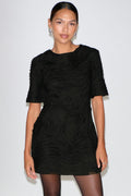 Structured mini dress - Jaune