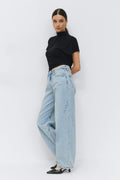 Baggy-crush jeans - Orchid pink