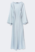 Satin wide sleeve maxi dress - Haute red