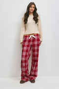 14+ flannel pj pants - Red check