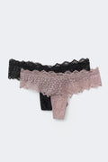 2-pack lace brazilian - Black/tawnyport