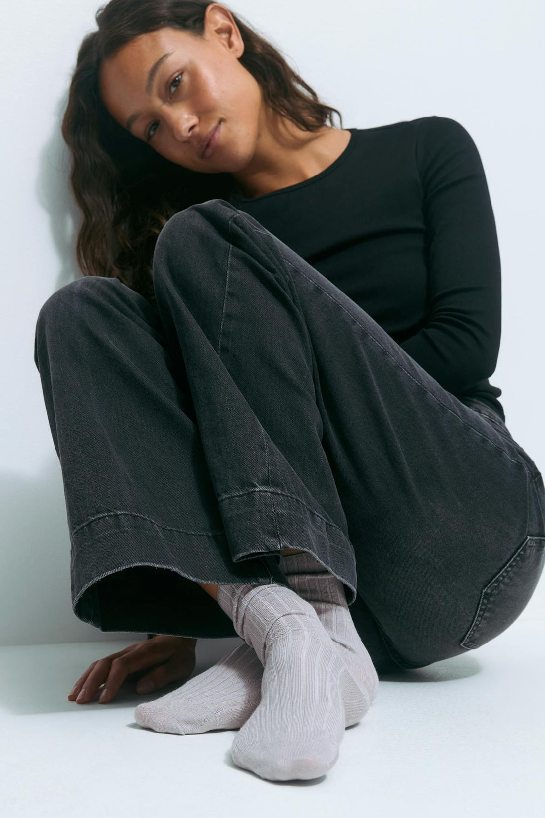 Ribbed socks - Gris