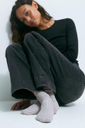 Ribbed socks - Gris