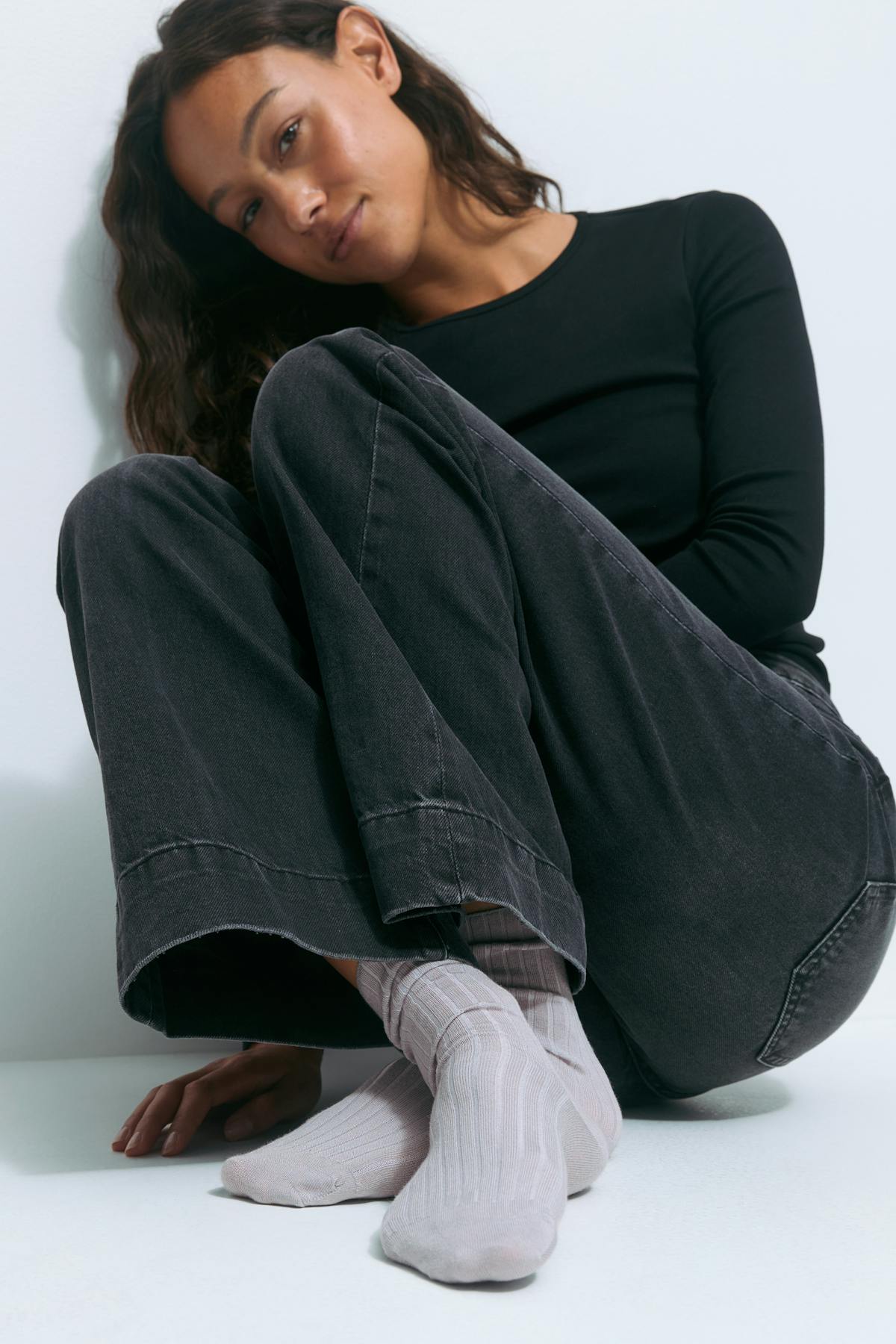 Ribbed socks - Gris