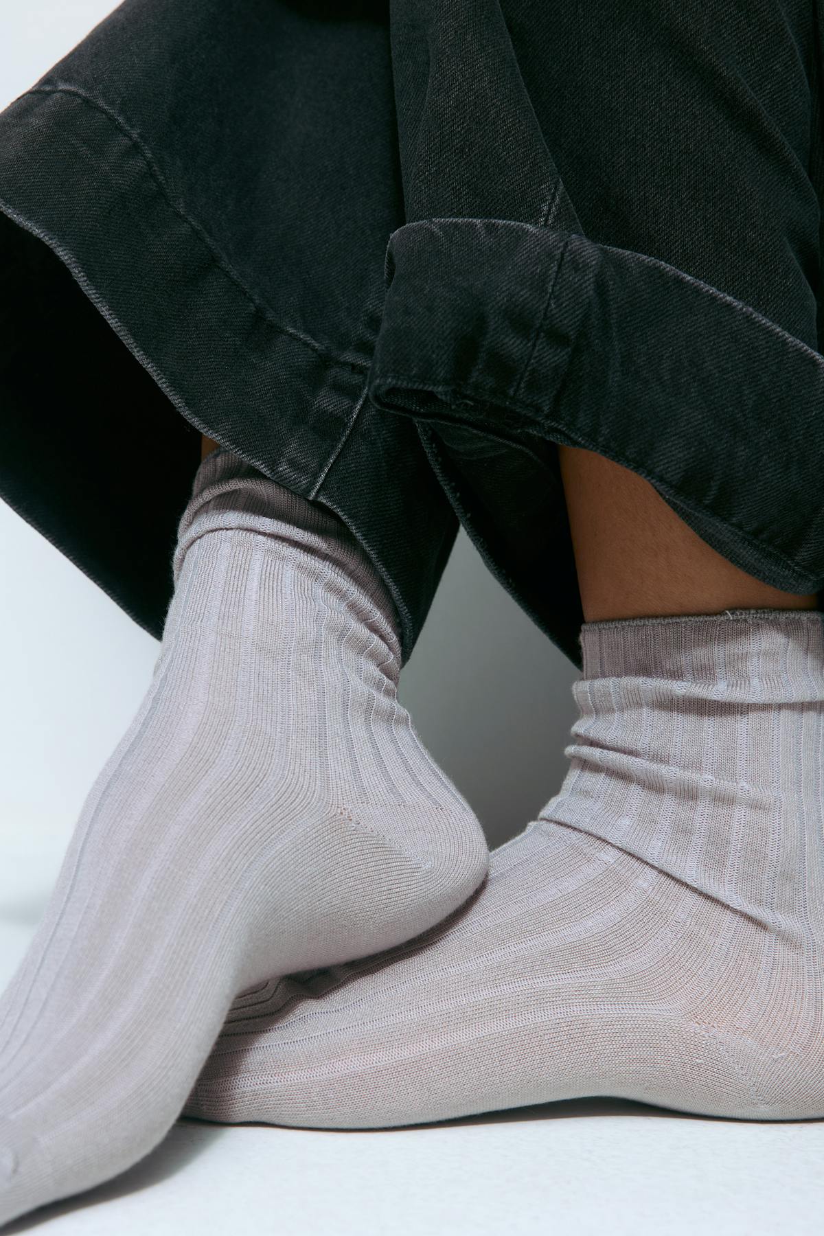 Ribbed socks - Gris