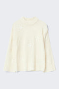 jacquard knitted sweater - Blanc cassé