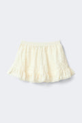 Lace mini skirt - Crème