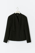 Shaped high neck blazer - Noir