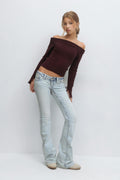 Y dixie low flare jeans - Bleu clair