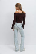 Y dixie low flare jeans - Bleu clair