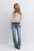 Y dixie low flare jeans - Mid blue