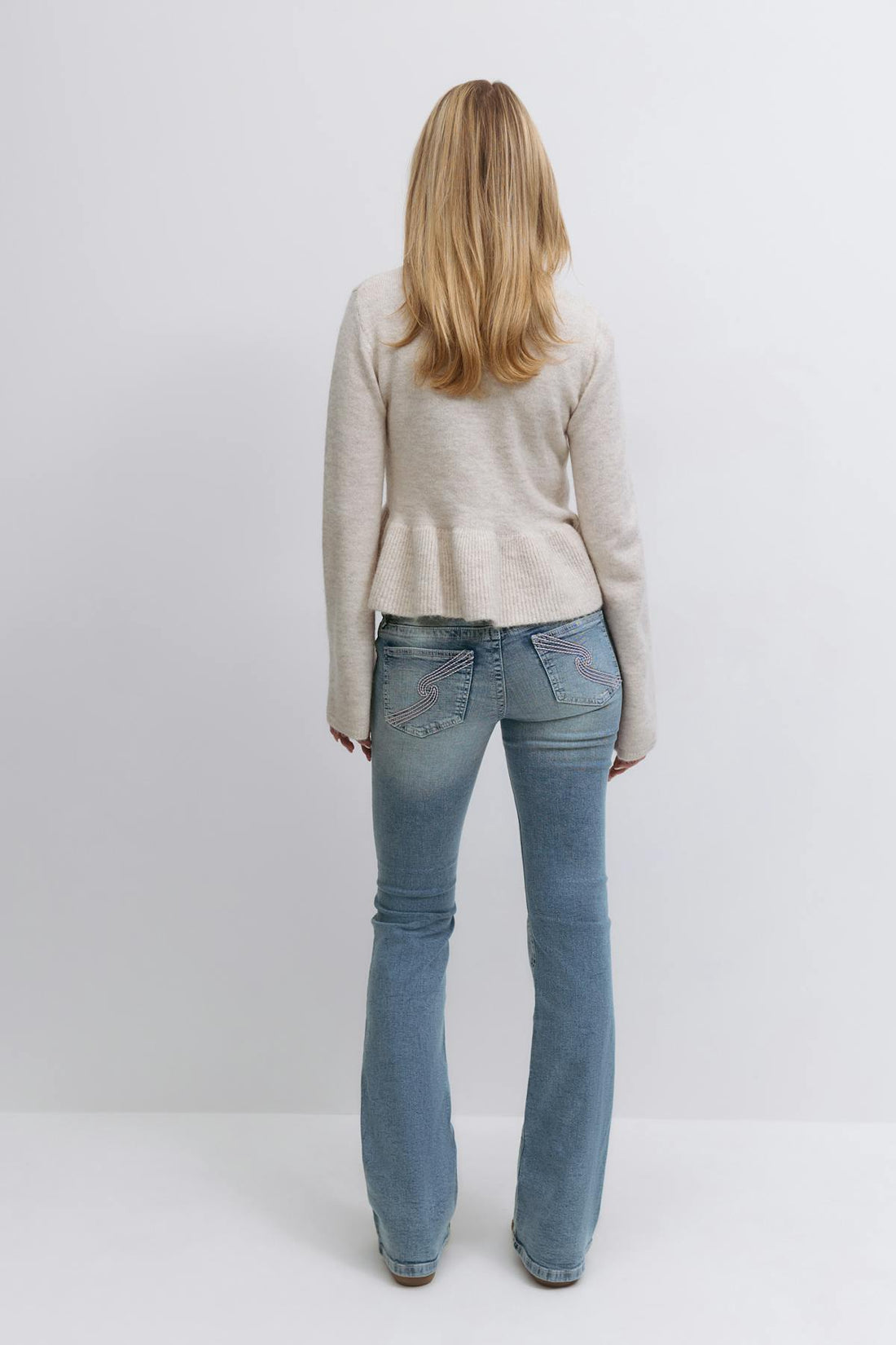 Y dixie low flare jeans - Mid blue