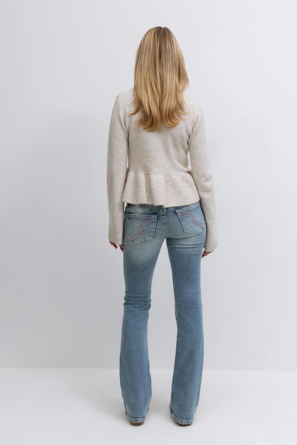 Y dixie low flare jeans - Mid blue