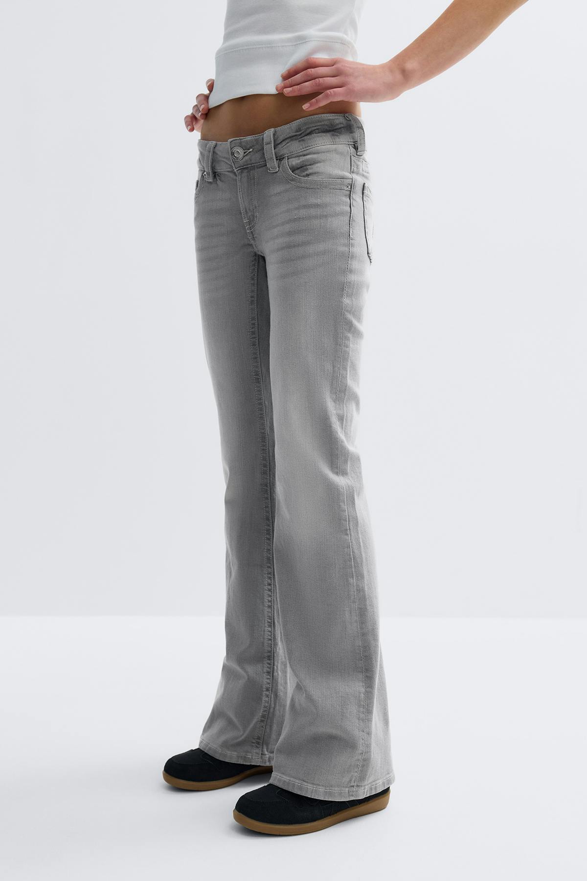 Y dixie low flare jeans - Mid blue