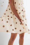 Flowy strap detail dress - Poppy aop
