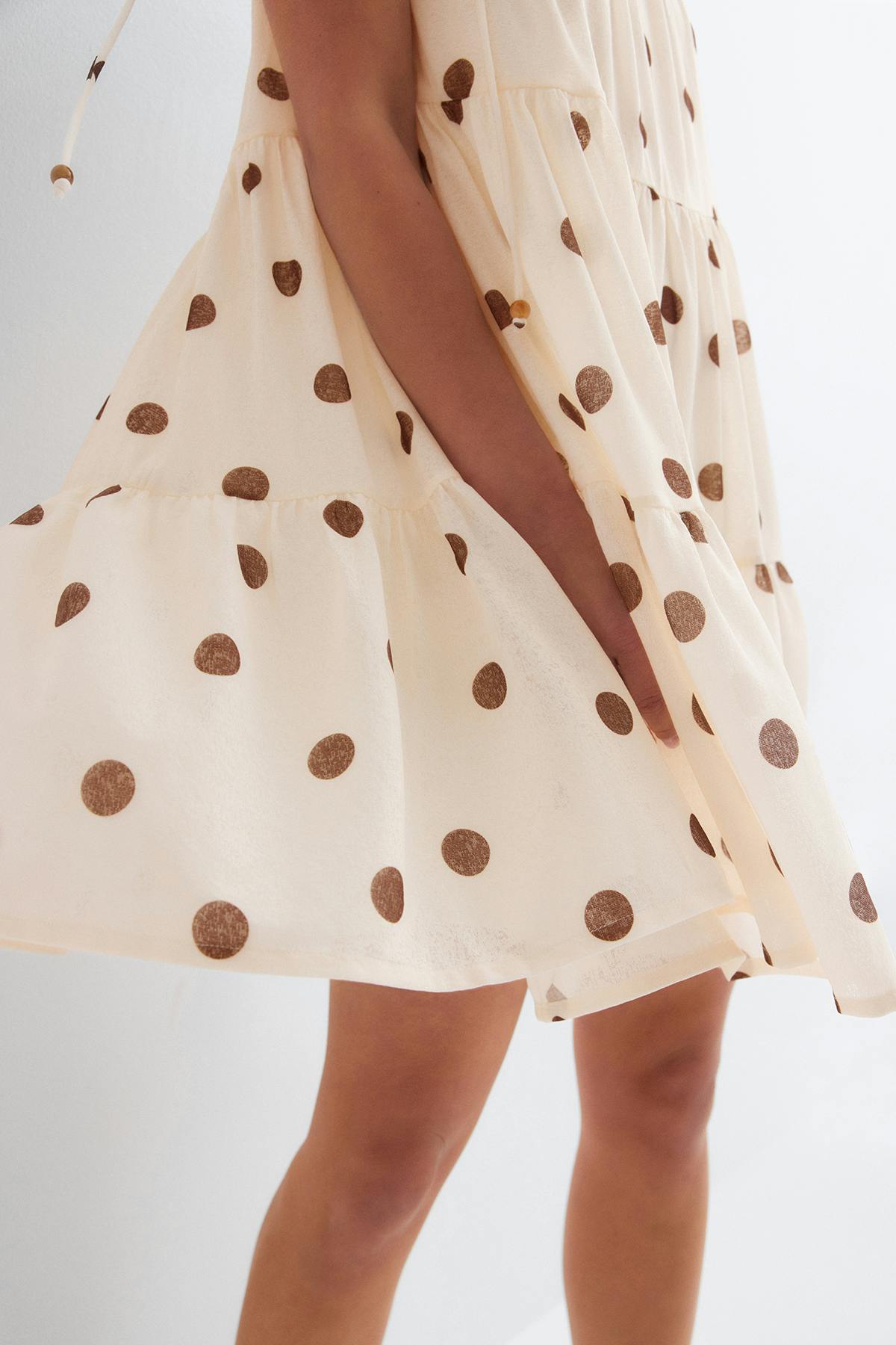 Flowy strap detail dress - Poppy aop