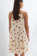 Flowy strap detail dress - Ab crystal