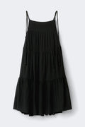 Flowy strap detail dress - Noir