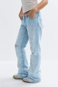 Y low loose bootcut jeans tall - Bleu