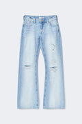 Y low loose bootcut jeans tall - Bleu