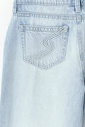 Y low loose bootcut jeans tall - Lt blue destroy