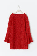 Embroidery mini dress - Rouge