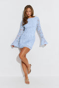 Embroidery mini dress - Blanc cassé