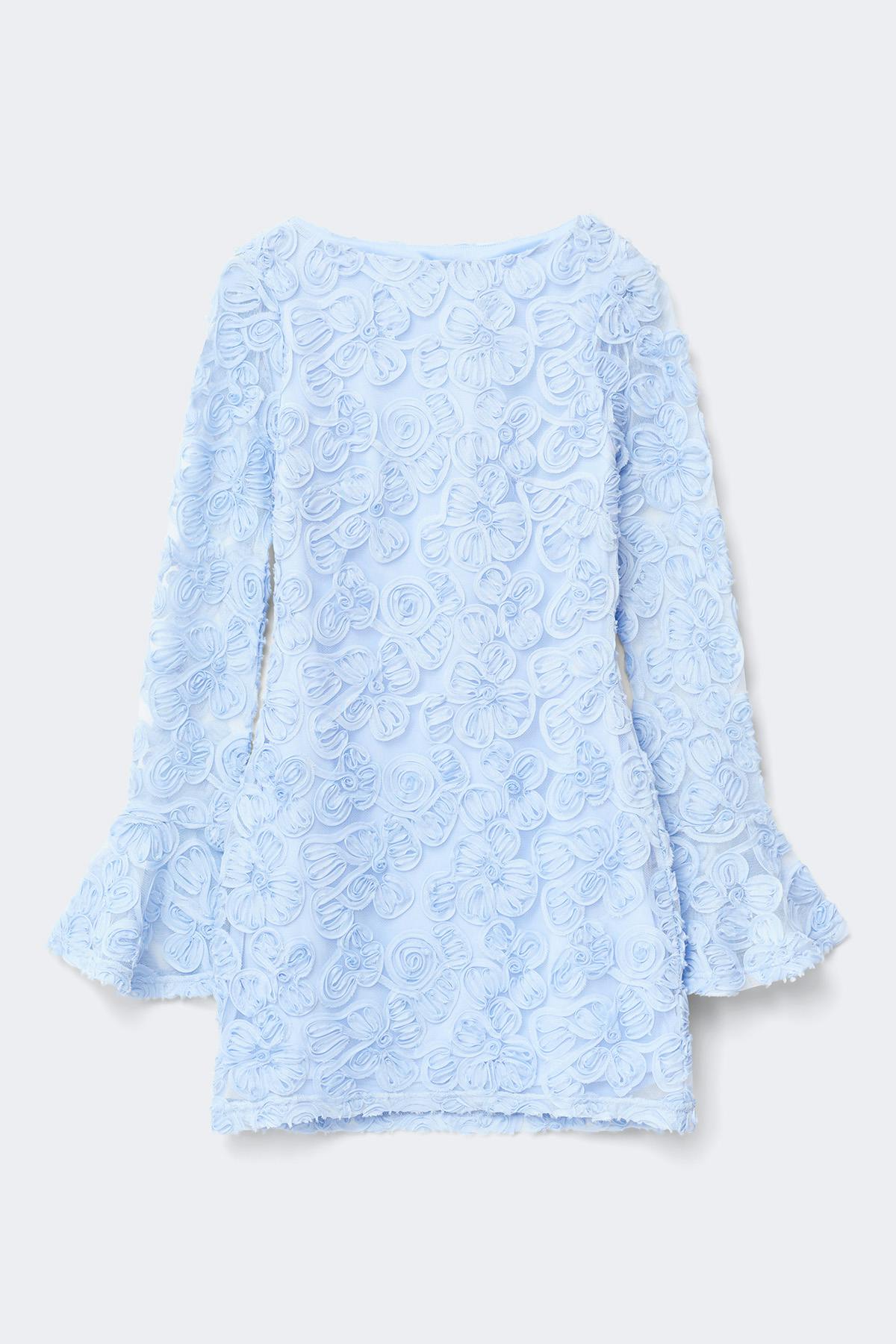 Embroidery mini dress - Blanc cassé