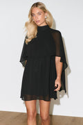Cape mini dress - Noir