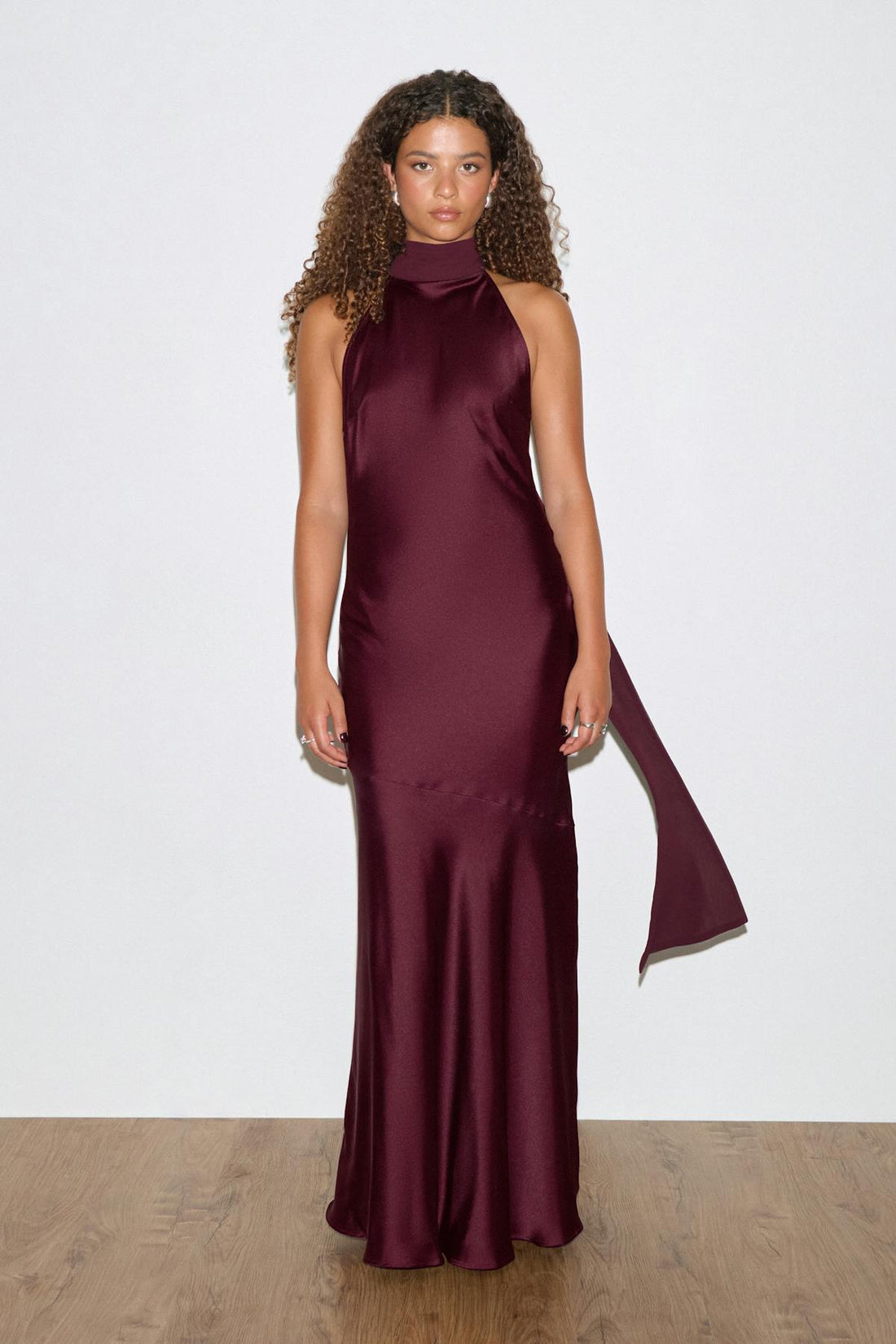 Shawl maxi dress - Bordeaux