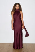 Shawl maxi dress - Bordeaux